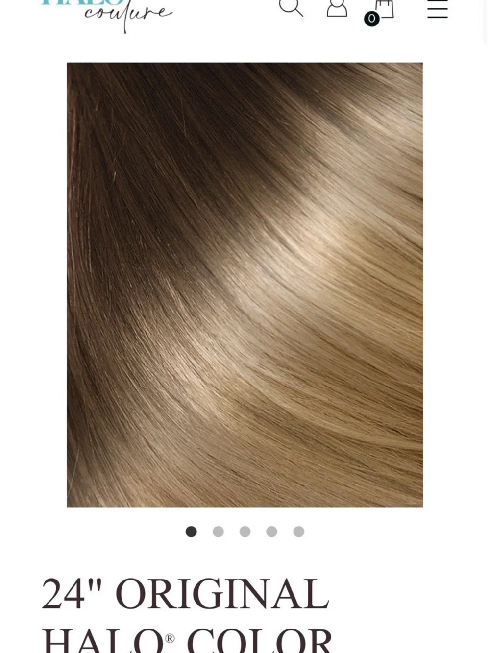 New. HaloCouture Balayage 20” 100% Remy Human Original Halo Ext.B14-24 145 Grams